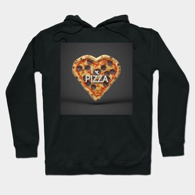 Heart shaped pizza Hoodie by Spaceboyishere